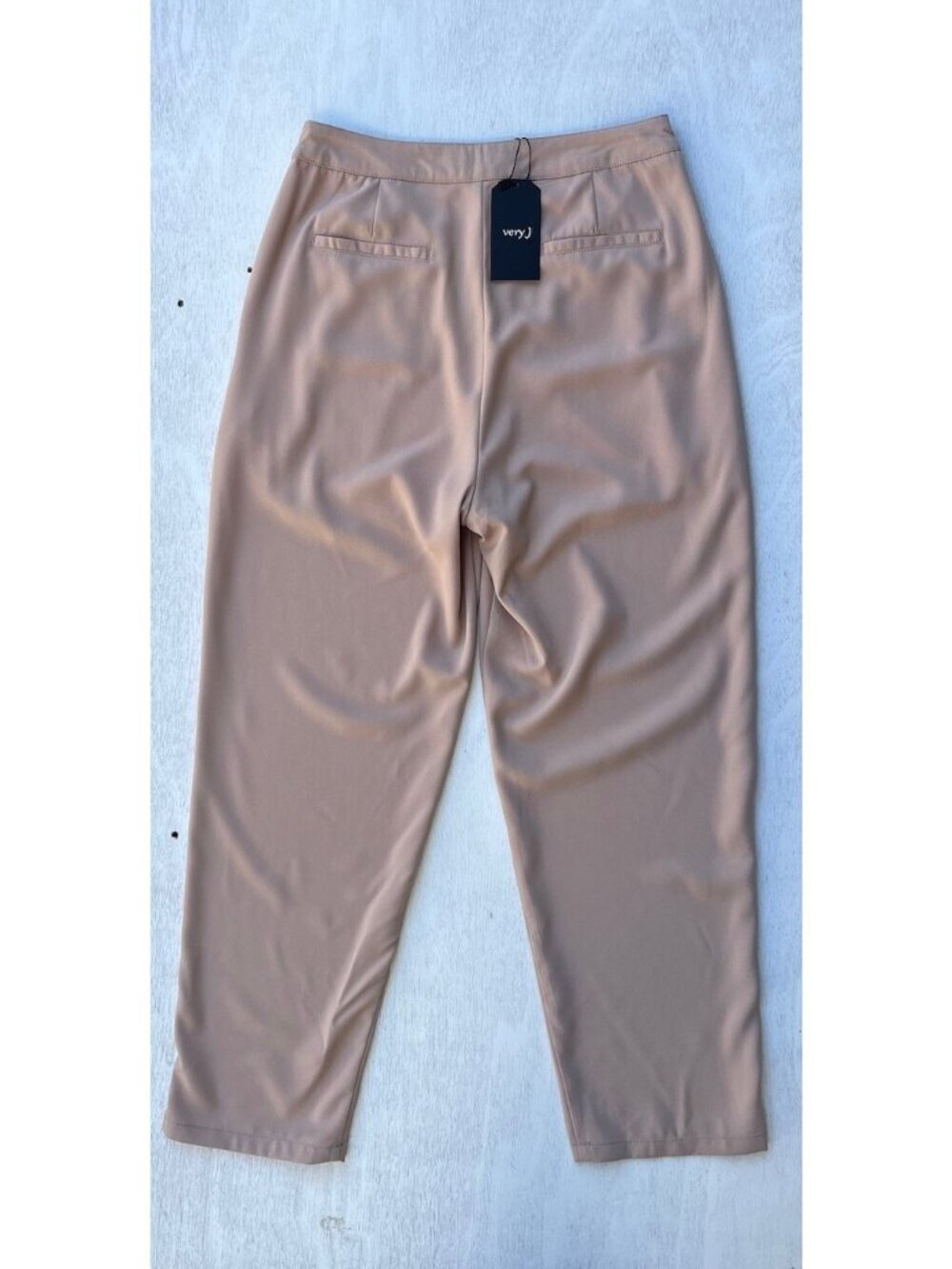 Very J Nasty Gal Womens Burgundy Pleated Tapered Pants S High Rise Career - Picture 2 of 7